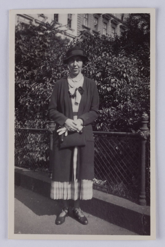 Photograph Of Mathilde Hollitscher Standing In A Park In Austria Photograph Of Mathilde Hollitscher Standing In A Park In Austria Freud Museum London